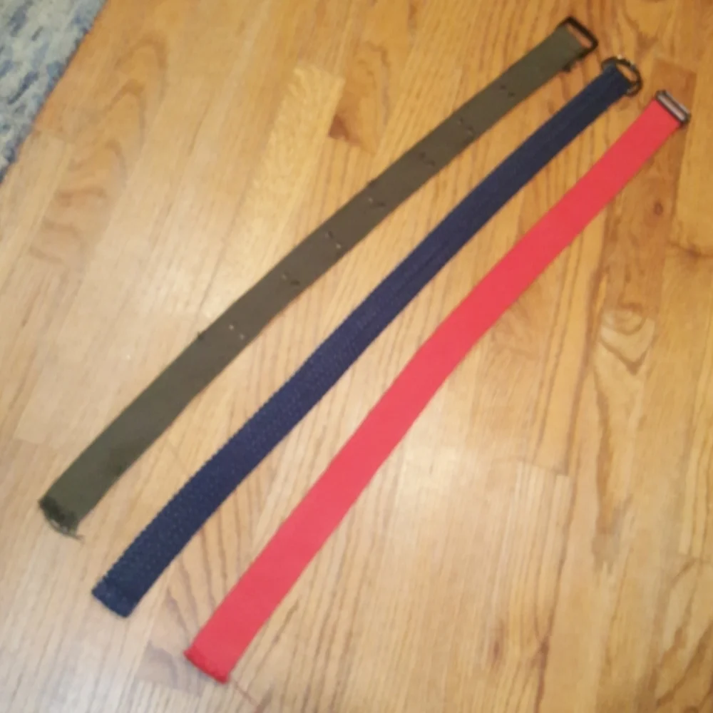 Set of 3 Woven Cotton Boy's Belts